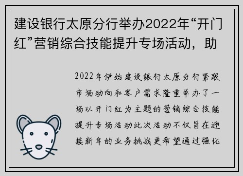 建设银行太原分行举办2022年“开门红”营销综合技能提升专场活动，助力金融服务新高峰